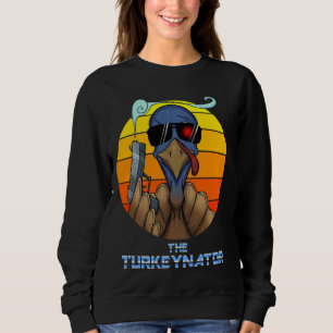 Sweatshirt Turkeynator Drôle Thanksgiving Turquie avec soleil