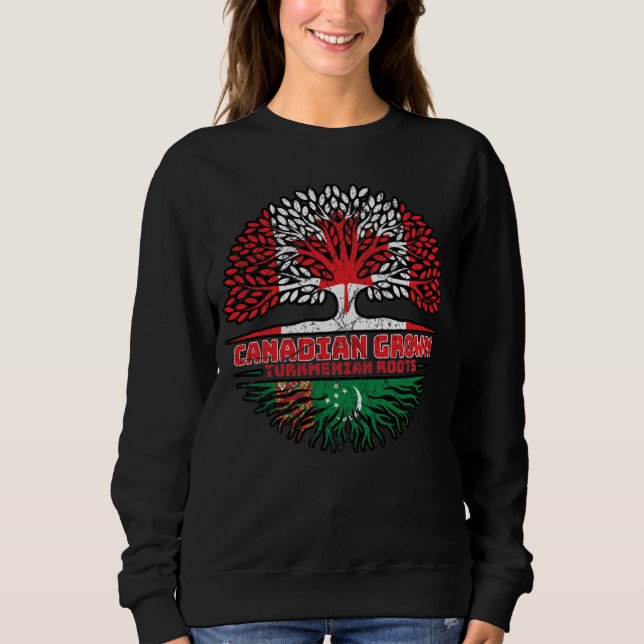 Sweatshirt Turkménistan Turkménistan Canadian Canada Tree Roo (Devant)