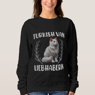 Sweatshirt TURQUE VAN LIEBHABERIN Katzenmama chat turc Van