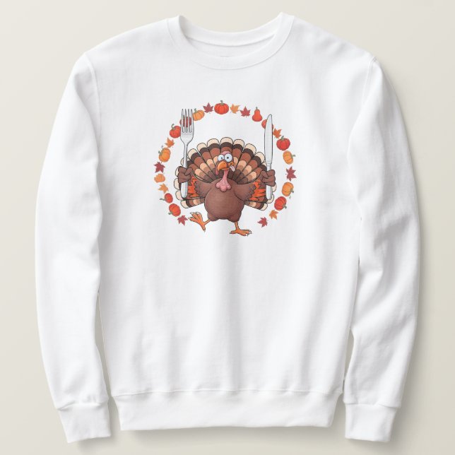 Sweatshirt Turquie avec Fourche & Couteau | BKANC SEULEMENT (Design devant)