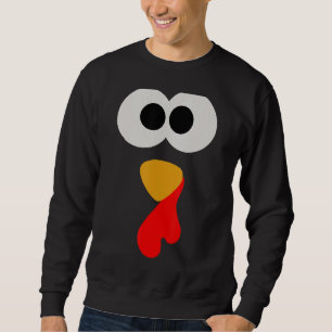 Sweatshirt Turquie Face Thanksgiving Costume Familial Corresp