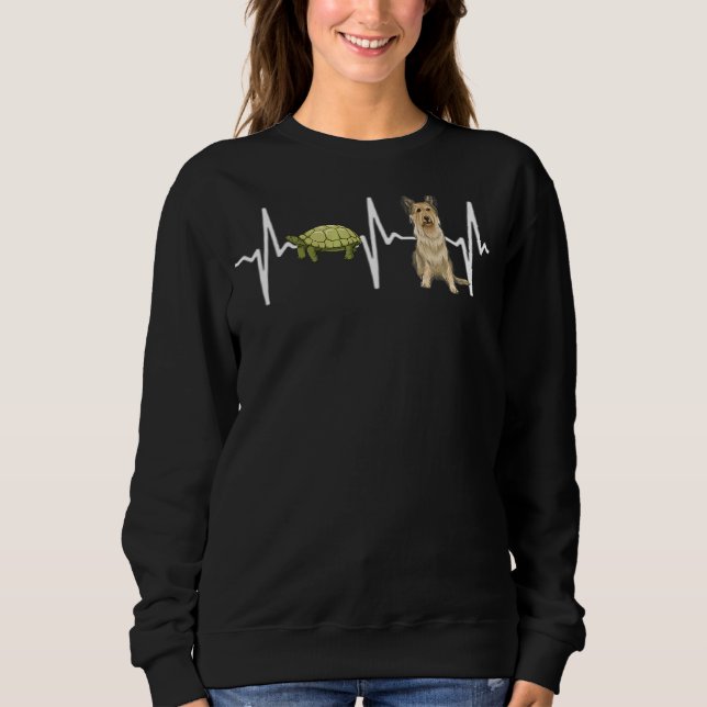 Sweatshirt Turtle Berger Picard Heartbeat Chien (Devant)