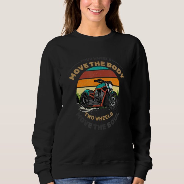 Sweatshirt Two Wheels Move the Soul American Bikeriders Club (Devant)