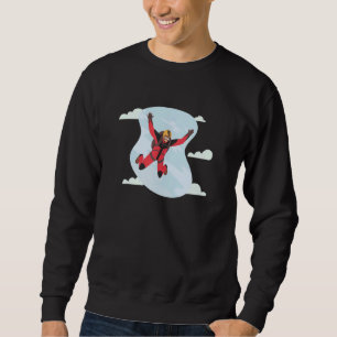 Sweatshirt Type cool de sports de parachutisme coupé des nuag