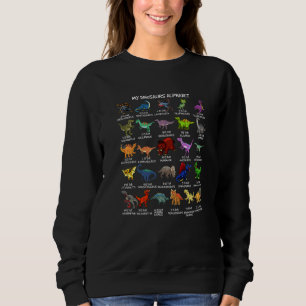 Sweatshirt Types de dinosaures Alphabet Dino A Z Abc