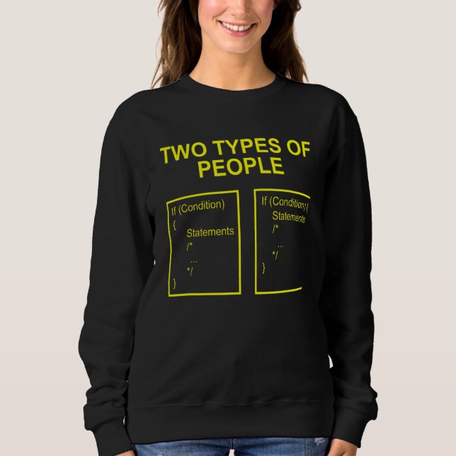Sweatshirt Types De Personnes Programmation Logicielle De Dév (Devant)