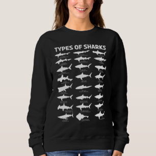 Sweatshirt Types de requins Espèces de récif Predator Poisson