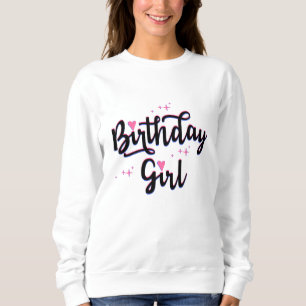 Sweatshirt Typographie de fille anniversaire BD Girl