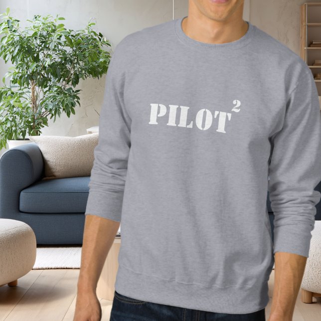 Sweatshirt Typographie de pilote, Aviation simple et cool (Créateur téléchargé)