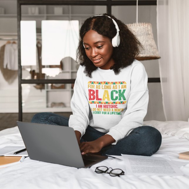 Sweatshirt Typographie du mois noir (Créateur téléchargé)