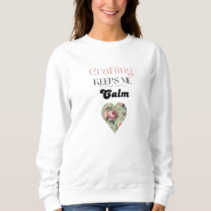 Sweatshirt Typographie « Le Bricolage Me Garde Calme »
