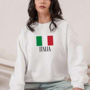 Sweatshirt Typographie minimaliste Italienne Drapeau de vacan