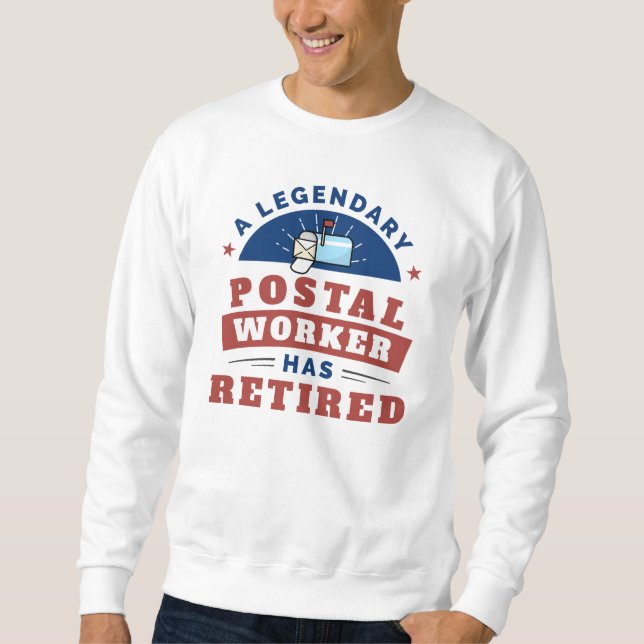 Sweatshirt Typographie moderne du travailleur de la poste à l (Devant)