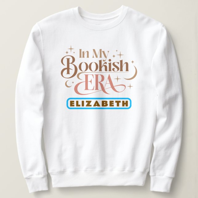 Sweatshirt Typographie moderne rétro | Dans Mon Époque De Liv (Design devant)