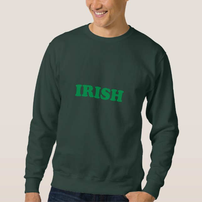 Sweatshirt Typographie moderne verte irlandaise St. Patrick's (Devant)