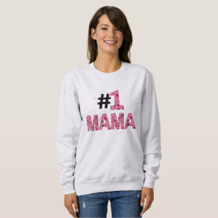 Sweatshirt Typographie Number One Mama Abeilles Florales