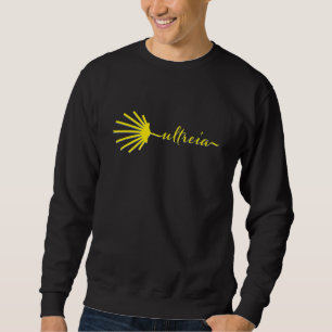 Sweatshirt Typographie Ultreia Santiago Compostela Jaune Scal