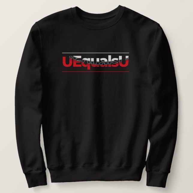 Sweatshirt UEqualsU VIH Typographie indétectable Art (Design devant)