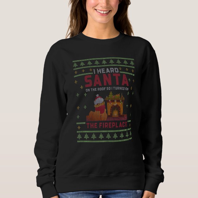 Sweatshirt Ugly Christmas Sweater Annoyed Cats Hates Santa  1 (Devant)
