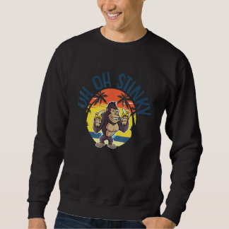 Sweatshirt Uh Oh Stinky Poop For Men Women Cute Monkey Retro 