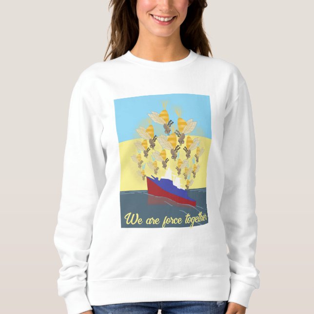 Sweatshirt Ukraine "jaune bleu" coloré (Devant)
