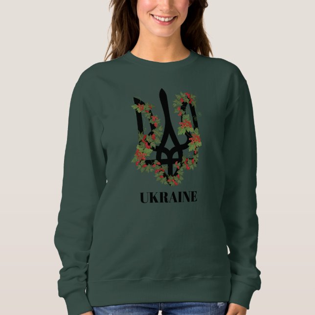 Sweatshirt UKRAINE. Trident. Armoiries ukrainiennes.  (Devant)