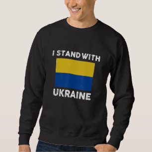 Sweatshirt Ukrainienne Lover I stand with Ukraine flag