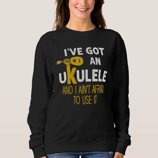 Sweatshirt Ukulele Player Guitar Hawaiian Music Players Music (Devant)