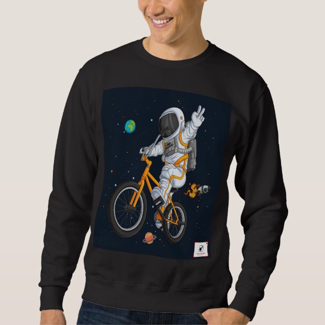 Sweatshirt Un astronaute à vélo BMX (Devant)
