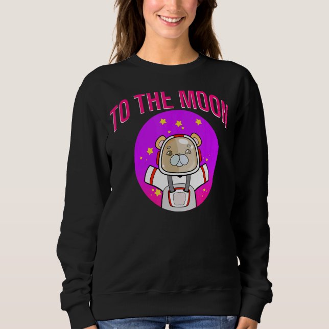 Sweatshirt Un Astronaute Porte Le Cristal Lune (Devant)