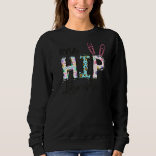 Sweatshirt Un Bibliothécaire De Hip Funny Bunny Oeuf Chasse C