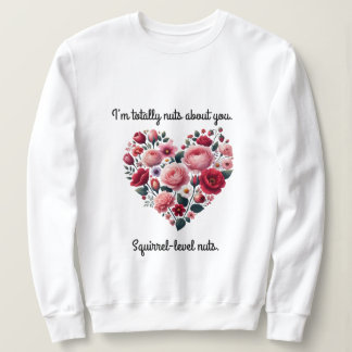 Sweatshirt Un bouquet de fleurs en forme de cœur, je suis com