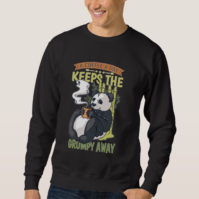 Sweatshirt Un Café Par Jour Garde Le Grumpy Loin Ocean (Devant)