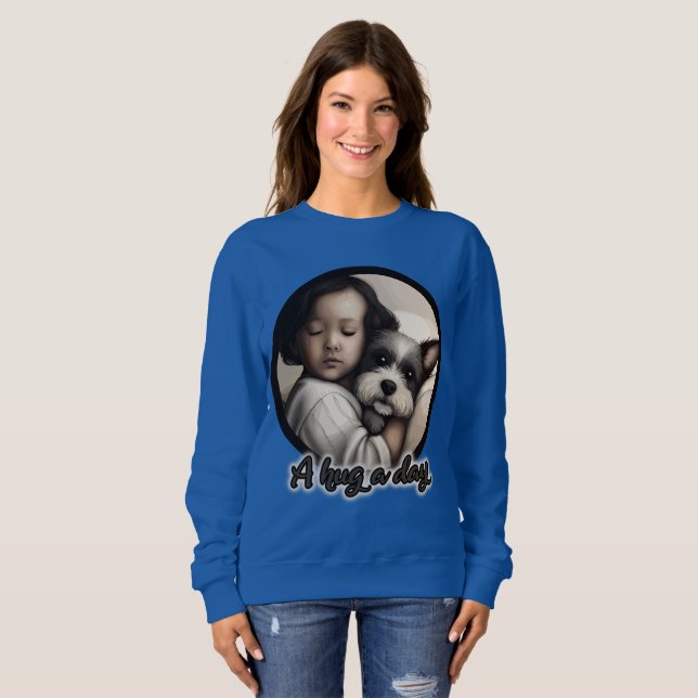 Sweatshirt Un câlin par jour (Devant entier)
