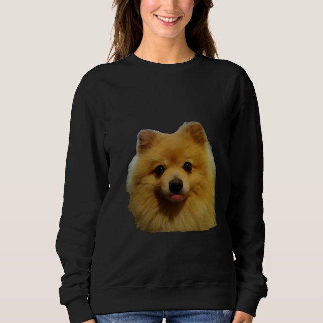 Sweatshirt Un Chien mignon Aime Un Poméranien (Devant)