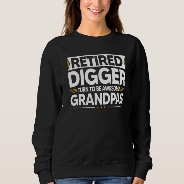 Sweatshirt Un Chiffre À La Retraite Se Transforme En Grand-Pa (Devant)
