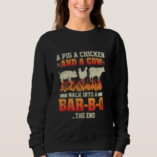 Sweatshirt Un Cochon Un Poulet Et Une Vache Grill Master Pit