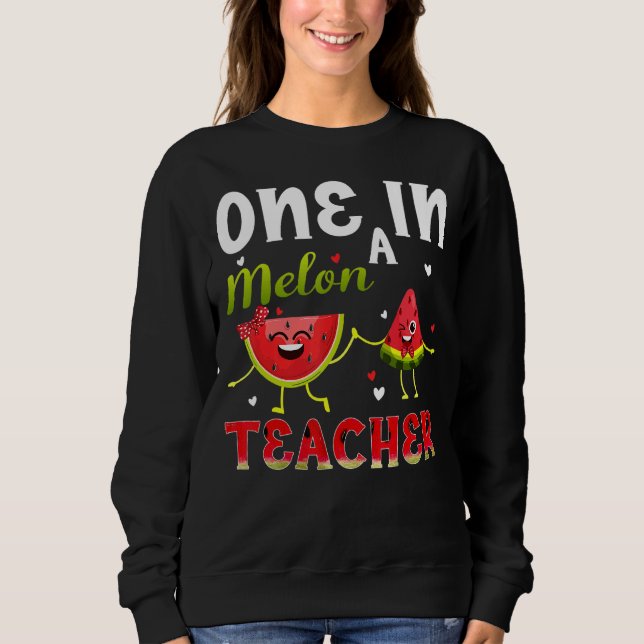 Sweatshirt Un Dans Melon Professeur Pastèque Fruits Tropiques (Devant)