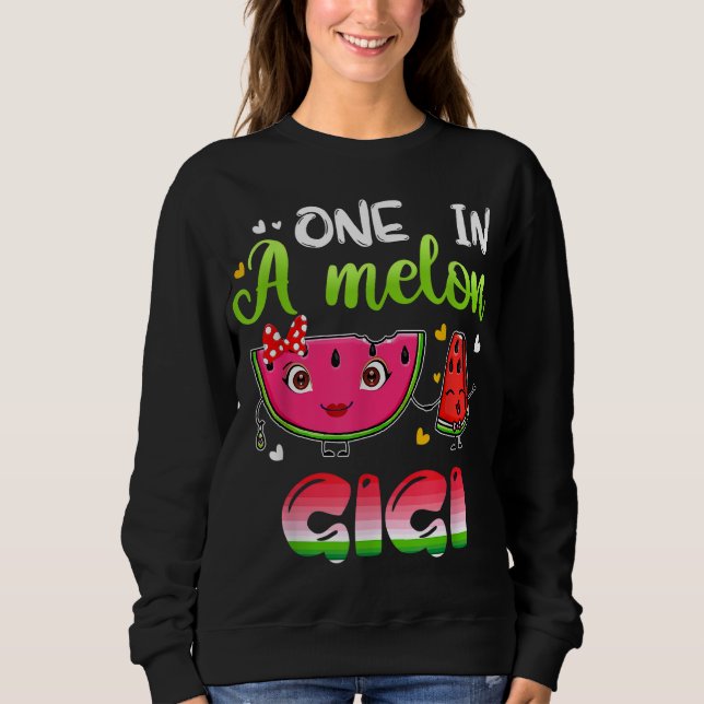 Sweatshirt Un Dans Un Melon Gigi Funny Watermelon (Devant)