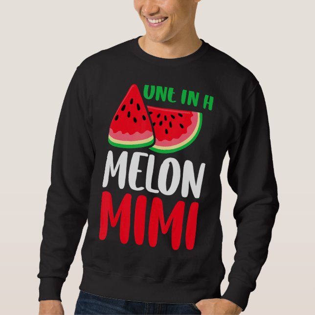 Sweatshirt Un Dans Une Famille De Melon Mimi Watermelon (Devant)