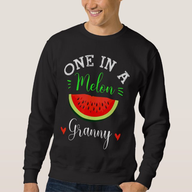 Sweatshirt Un Dans Une Famille D'Été Melon Granny Watermelon (Devant)