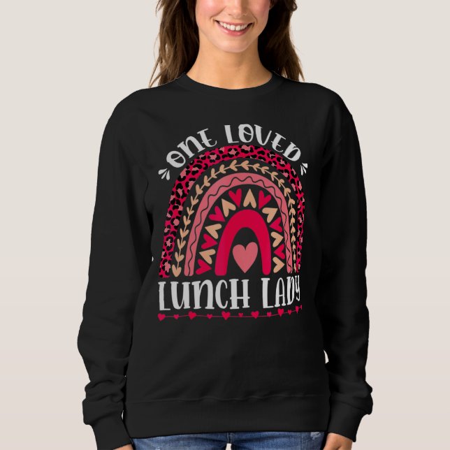 Sweatshirt Un Déjeuner Amoureux Lady Leopard Rainbow Cute Val (Devant)