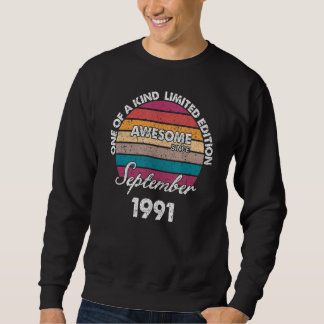 Sweatshirt Un Des Genres Né En Septembre Étonnant Depuis 1991