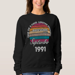 Sweatshirt Un Des Genres Né En Septembre Étonnant Depuis 1991