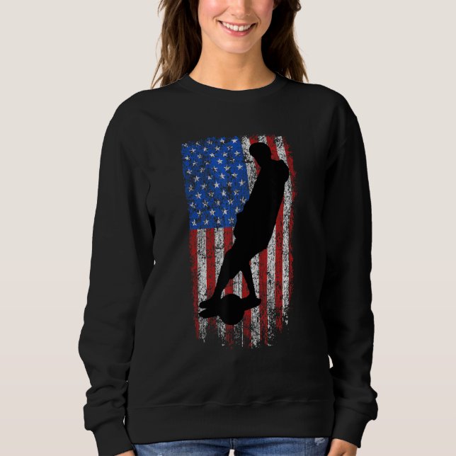 Sweatshirt Un drapeau américain One Wheel One Wheel skateboar (Devant)