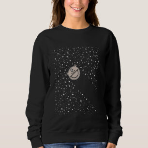 Sweatshirt Un drôle de robot aspirateur nettoie les étoiles s