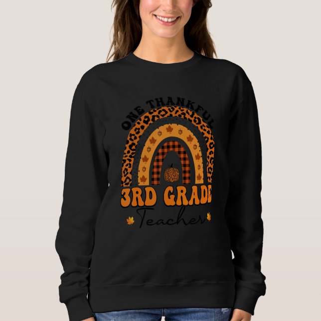 Sweatshirt Un enseignant de 3e année reconnaissant Léopard Ar (Devant)