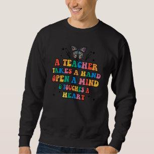 Sweatshirt Un Enseignant Prend Une Main Ouvre Un Esprit Et To