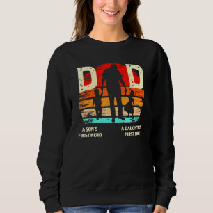 Sweatshirt Un Fils Premier Héros Papa A Filles Premiers Pères