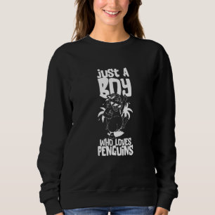 Sweatshirt Un garçon qui aime les pingouins en Antarctique Pe